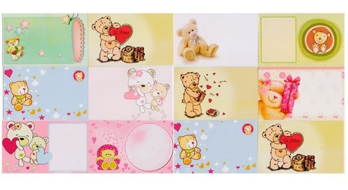 Imagen 1 de 10 de Tarjetas Minipersonales X240 Ositos Osos Tarjetitas