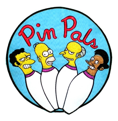 Parche Bordado Los Simpsons Pin Pals Para Espalda Bowling