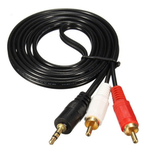 Cable Plug 3.5 Estéreo A Dos Plug Rca De 1.5 Metros