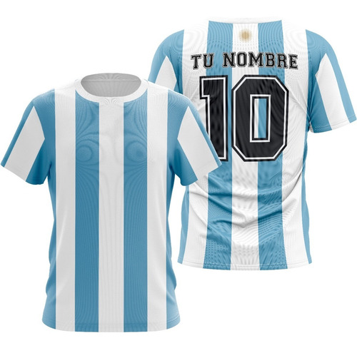 Camiseta Argentina Personalizada Nombre Numero A Eleccion 