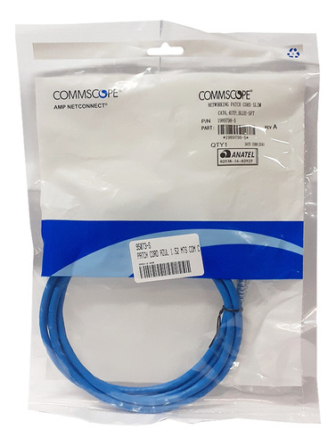 Patch Cord Commscope Amp Netconnect Cat6 Slim 1,52 Mts Azul 