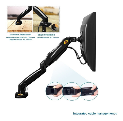 Imagen 4 de 10 de Soporte Monitor Led Escritorio De 17 A 27. Vea Video En Pc!!