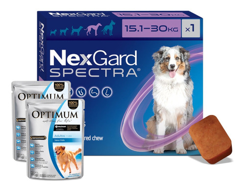 Pastilla Pulgas Nexgard Spectra Perros De 15 A 30 Kg