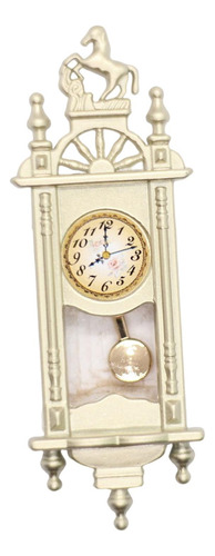 Reloj De Pared Para Casa De Muñecas 1:12, Reloj Beige