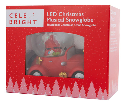 Globo Musical De Navidad Con Cascabeles Y Luces Led Cambiant