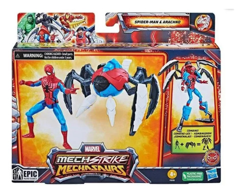 Figura De Acción Mech Strike Spiderman & Arachno Marvel