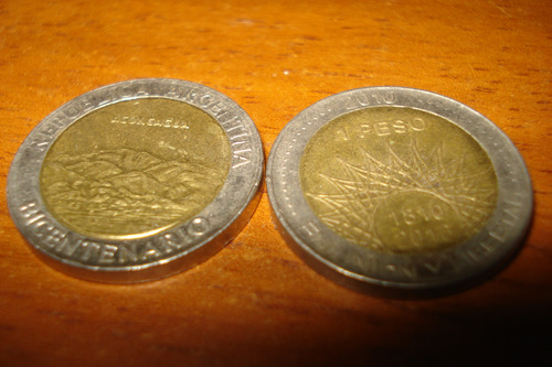Moneda Argentina 1 Peso 2010 ( Aconcagua) (Usado)