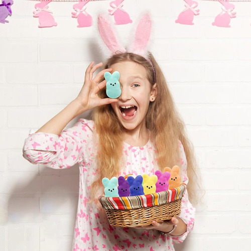 Ppyy 6 Peças De Brinquedos De Pelúcia De Coelho Da Páscoa