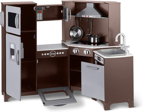 Juego De Cocina De Madera Para Niños Con Puertas