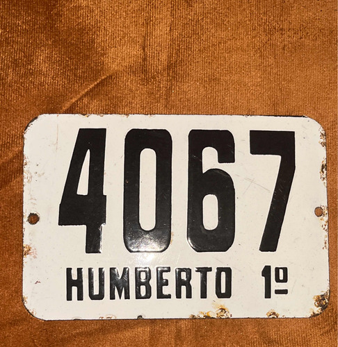 Chapa Esmaltada Numero De Puerta Humberto 1 