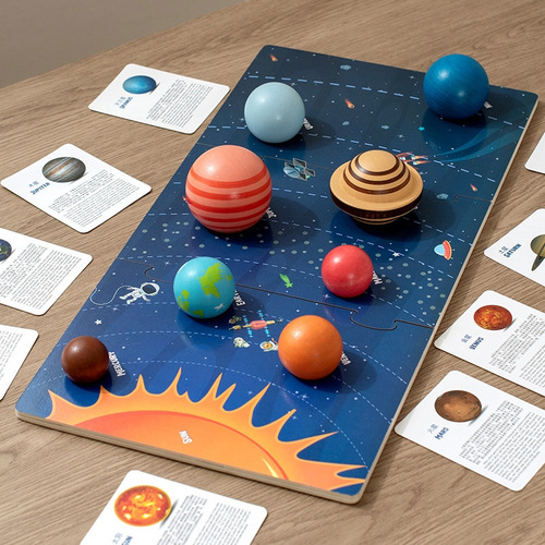 Juguetes Montessori Para Niños, Rompecabezas Del Sistema Sol