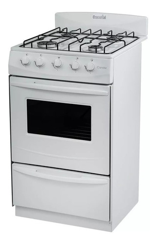 Cocina Escorial Candor - 51 Cm - Gas Natural - Blanca 