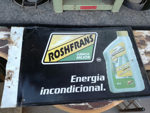 Anunció Aceite Roshfrans Letrero Lámina No Pepsi Coca Garage (Usado)