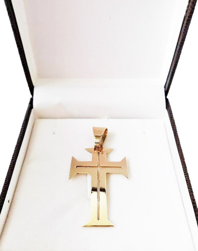 Imagem 1 de 6 de Pingente Cruz Templaria 7 Gramas Ouro 18k 750