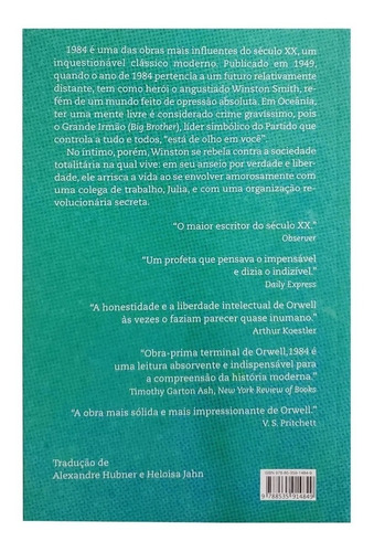 Livro 1984 - George Orwell (literatura Estrangeira\romance)