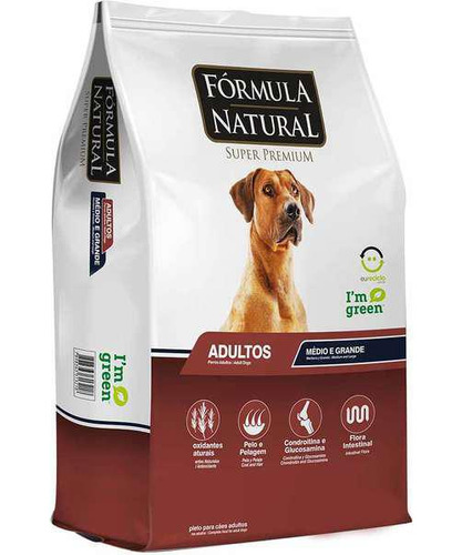 Ração Fórmula Natural Super Premium Caes Média/grande 15kg