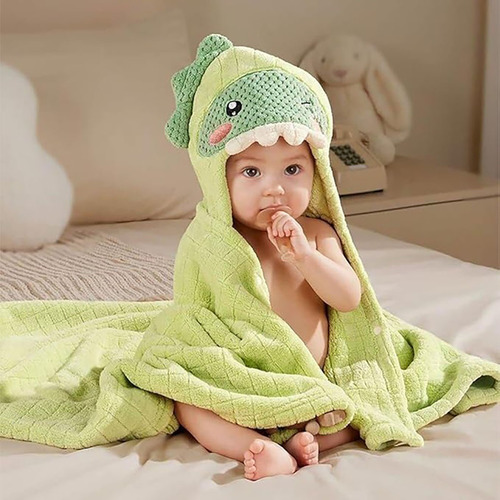 ...toalla De Baño Infantil Grande Suave Con Capucha 105cm...