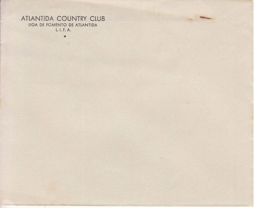 Atlantida Country Club Canelones Invitacion Con Sobre
