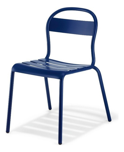 Silla De Aluminio Para Exterior E Interioir Stecca - Colos Color Azul Marino