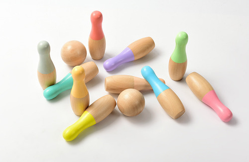 Juego De Bolos Grande For Niños, 10 Bolos, 2 Bolas De Vuelta