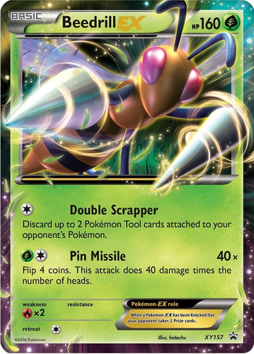 Cartas Pokemon Xy Beedrill Ex Xy157 Promo Xyp