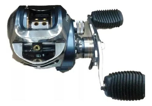 Reel Baitcast Grouper Arax 300 4r 6.3 0.31mm/110m Huevito Color Azul Acero Lado De La Manija Izquierdo
