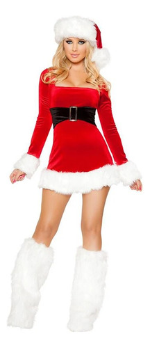 Vestido De Cosplay De Papá Noel Para Mujer, Disfraz De Señor