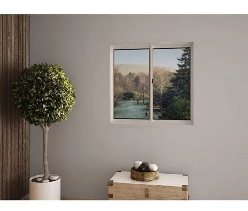Ventana corredera de aluminio de 2 hojas, vidrio plano, Tecno Ddwt