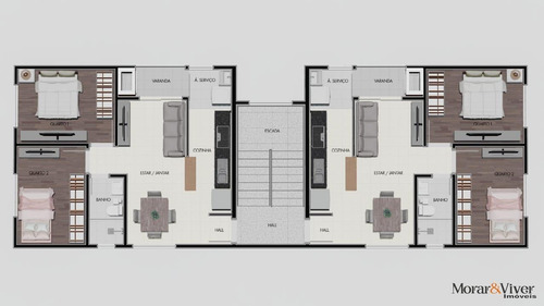 Imagem 5 de 15 de Apartamento Para Venda Em Pinhais, Vargem Grande, 2 Dormitórios, 1 Banheiro, 1 Vaga - Pin3300_1-1590759