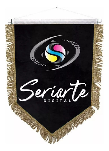 20 Flâmulas Personalizada 25x15 Cm Com Franja