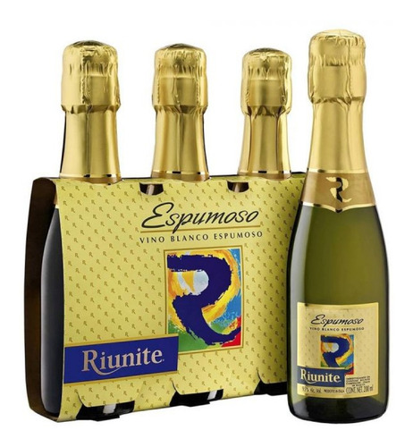 Vino Espumoso Blanco, Riunite, 3 Botellas De 200 Ml