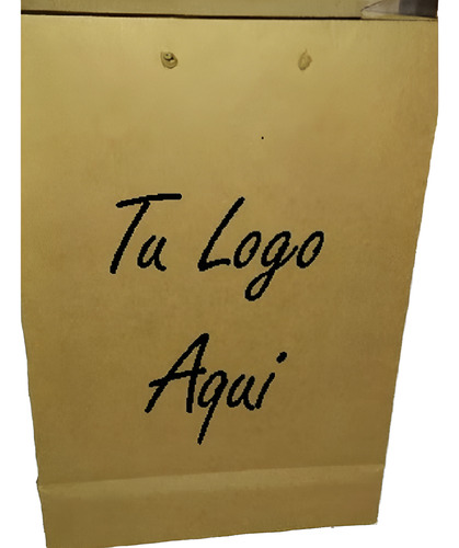 Bolsas De Papel Personalizadas (pack 100) Marrón 30x30