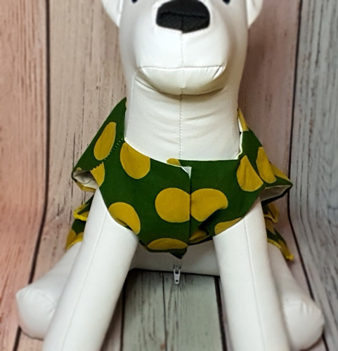 Roupa Pet - Vestido Copa Brasil Tam 6 - Roupinha Cachorro