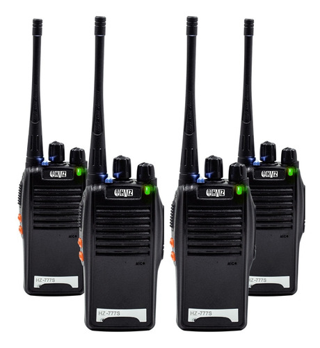 Kit 4 Radio Vhf/uhf Walk Talk 16 Canais Comunicador Bf-777s 