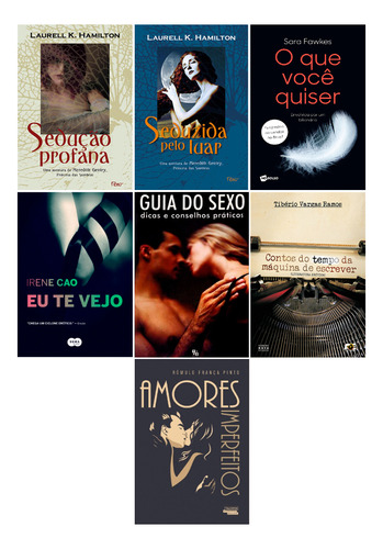 Kit Com 7 Livros Hot +18 - Como Novos: Eu Te Vejo, Sedução Profana, Seduzida Pelo Luar, O Que Você Quiser E Outros