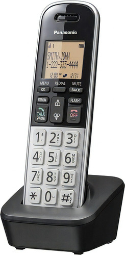 Teléfono Inalámbrico Compacto Panasonic Con Bloqueo Llamadas Color Plateado