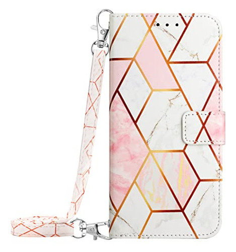 Compatible Con iPhone 13 Mini Apple Case Marble Rosa Y Blanc