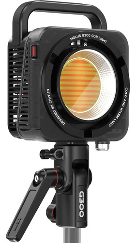 iluminador led de luz led Zhiyun Molus Molus G300 color blanco neutro con estructura Gris 127V