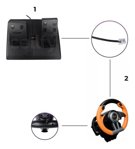 Volante Gamer Pxn V3pro Pc, Ps3, Ps4, X-series, Switch