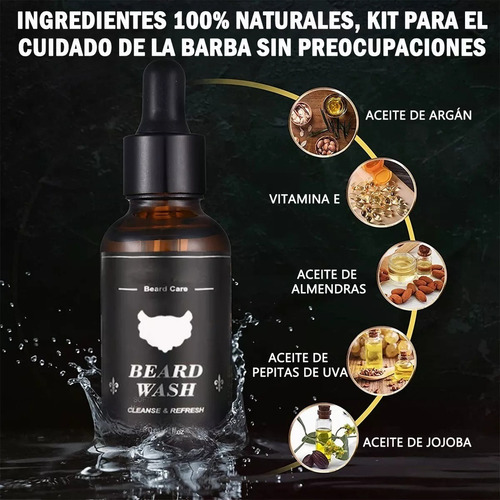 Kit De Barba Afeitado Y Recorte De Barba Para Hombre