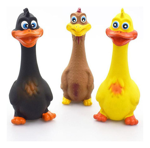 2 Piezas De Pollo De Goma Gritando Cachorro Estridente