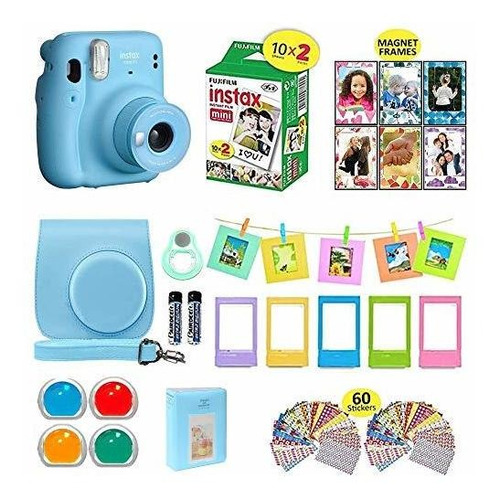 Mini 11 Instant Camara Sky Blue Shutter Para Carrying Case 1