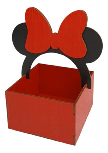 Cestinha Minnie Vermelha 20 Pçs Decoração Lembrancinha