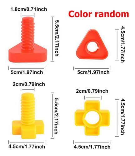 Juego De Tuercas Estimulación Temprana 4 Piezas