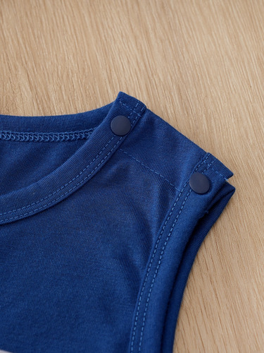 Conjunto De Verano De Algodón Bebé Con Estampado Camuflaje Azul Oscuro 2-3 Años