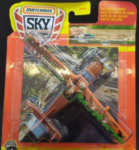 Mattel Matchbox Cessna Sky Buster Naranja Oscuro