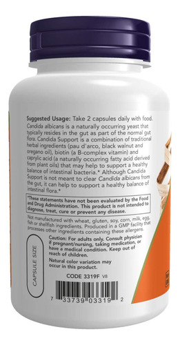 Aceite De Orégano Supplements Now Candida Support Pau D'arco