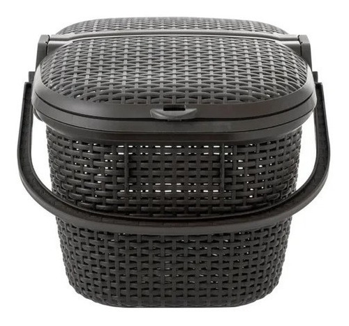 Imagen 2 de 4 de Canasta Moderno Cesto Ratan Para Alimentos Picnic Camping