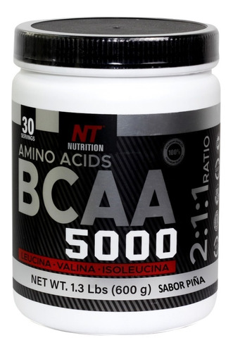 Amino Acido Bcaa 5000 30 Servicios Nt Nutrition Recuperador Sabor Piña