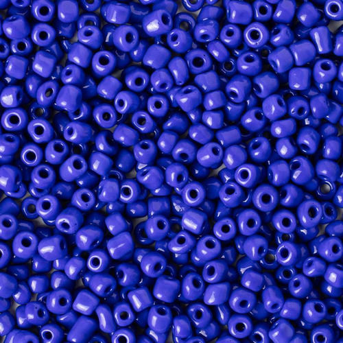 Miçanga Vidro Azul Escuro 3,6mm 100g Para Guia Umbanda